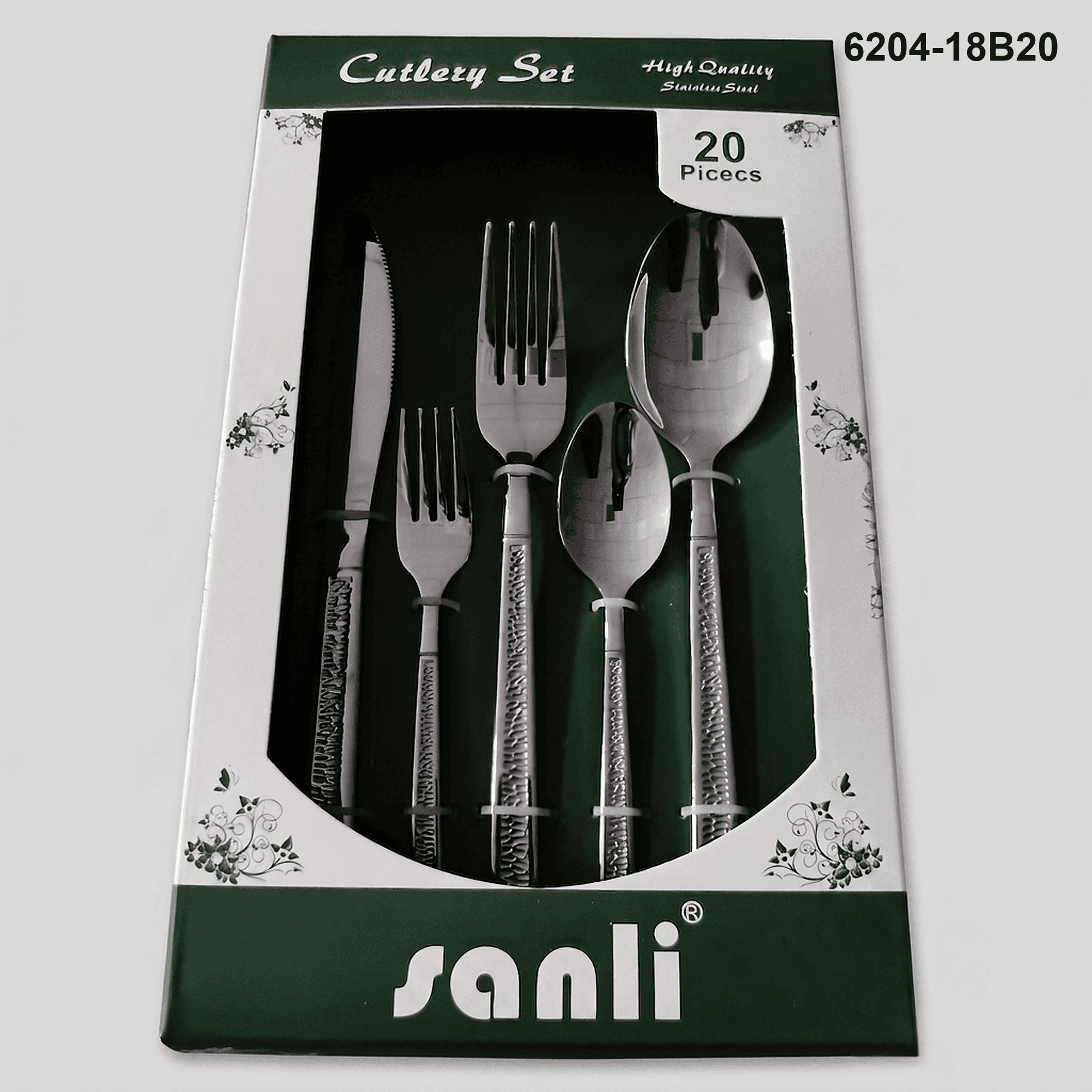 6204 20-piece flatware set 6204-18B20 packaging