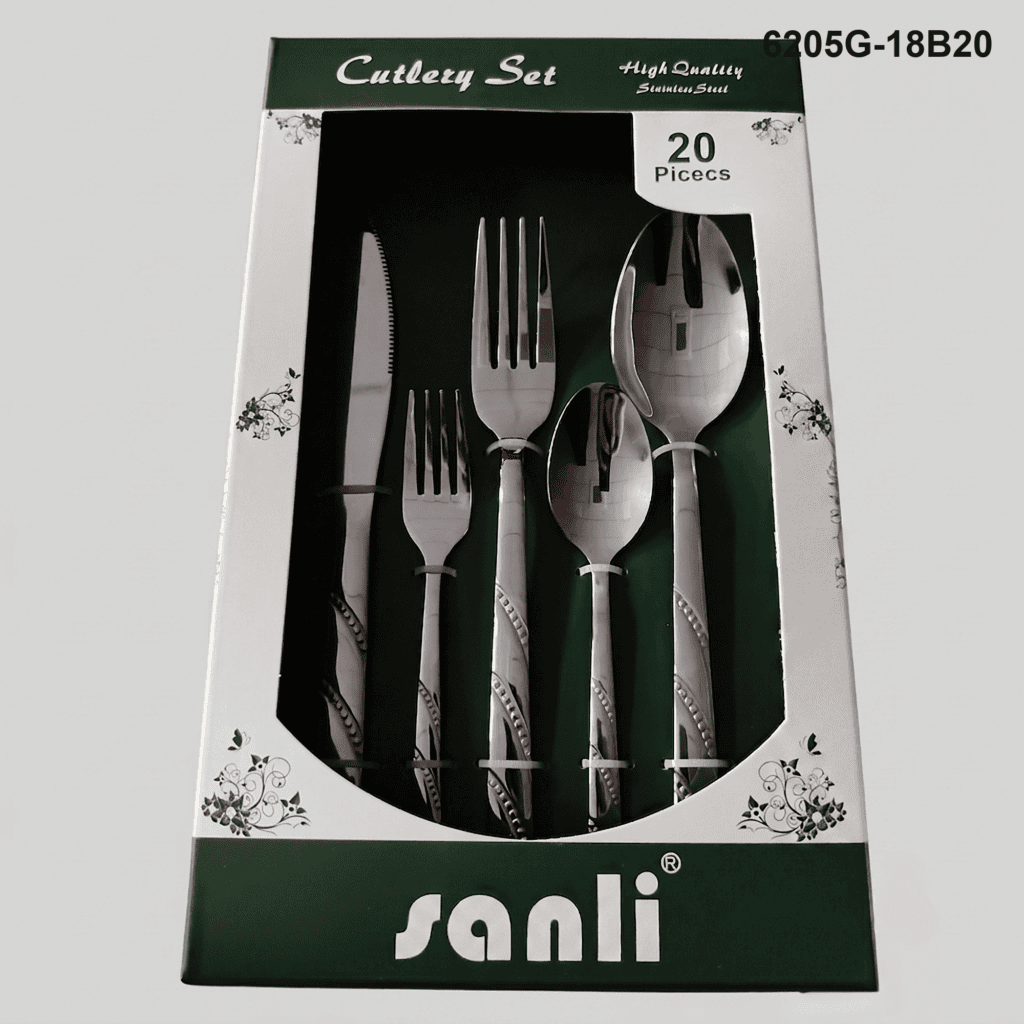 6205 20-piece flatware set 6205G-18B20 packaging