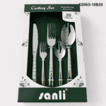 6206 20-Piece 18/0 Stainless Steel Gold Segmented Accent Handle Flatware Set for Wholesale product image