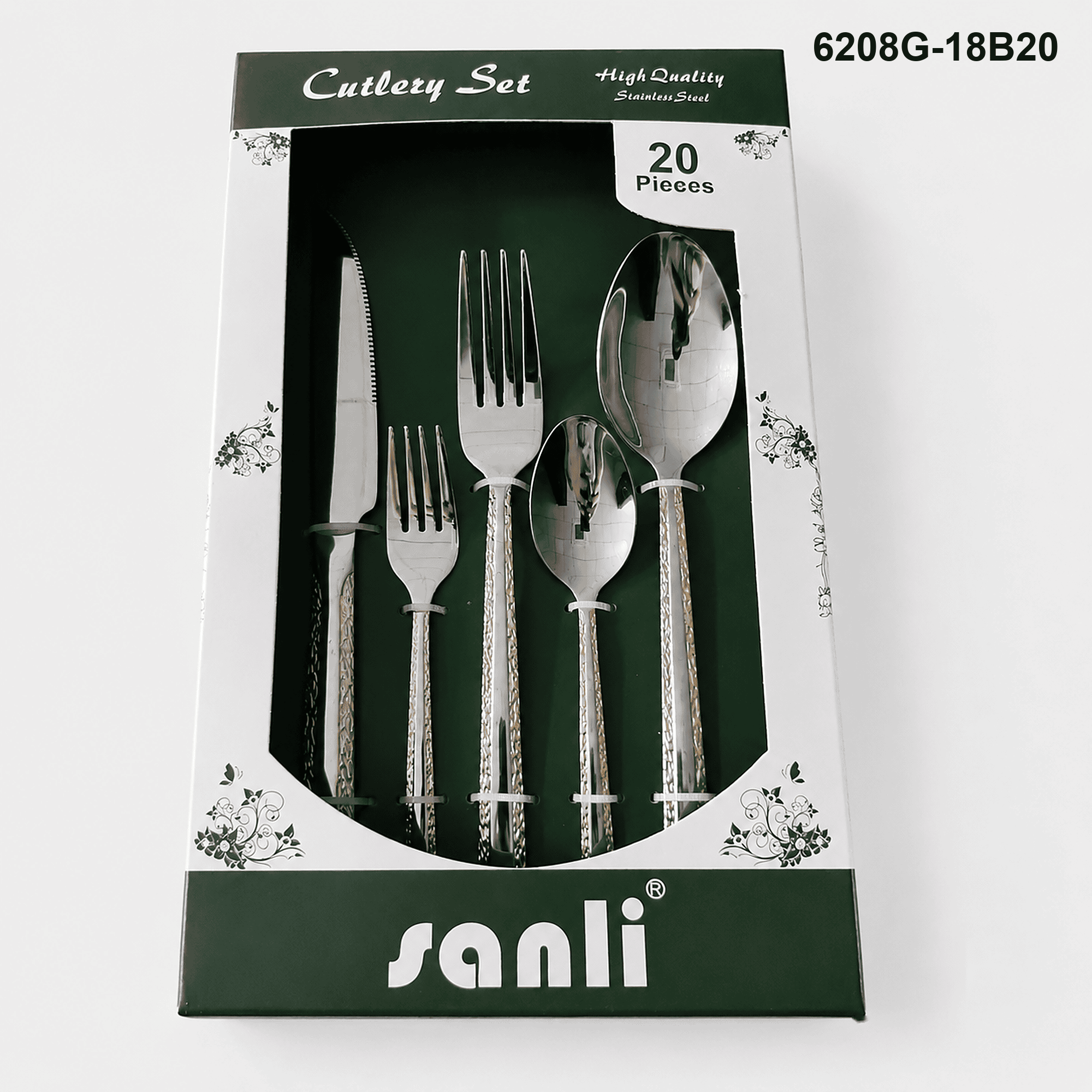 6208 20-piece flatware set 6208G-18B20 packaging