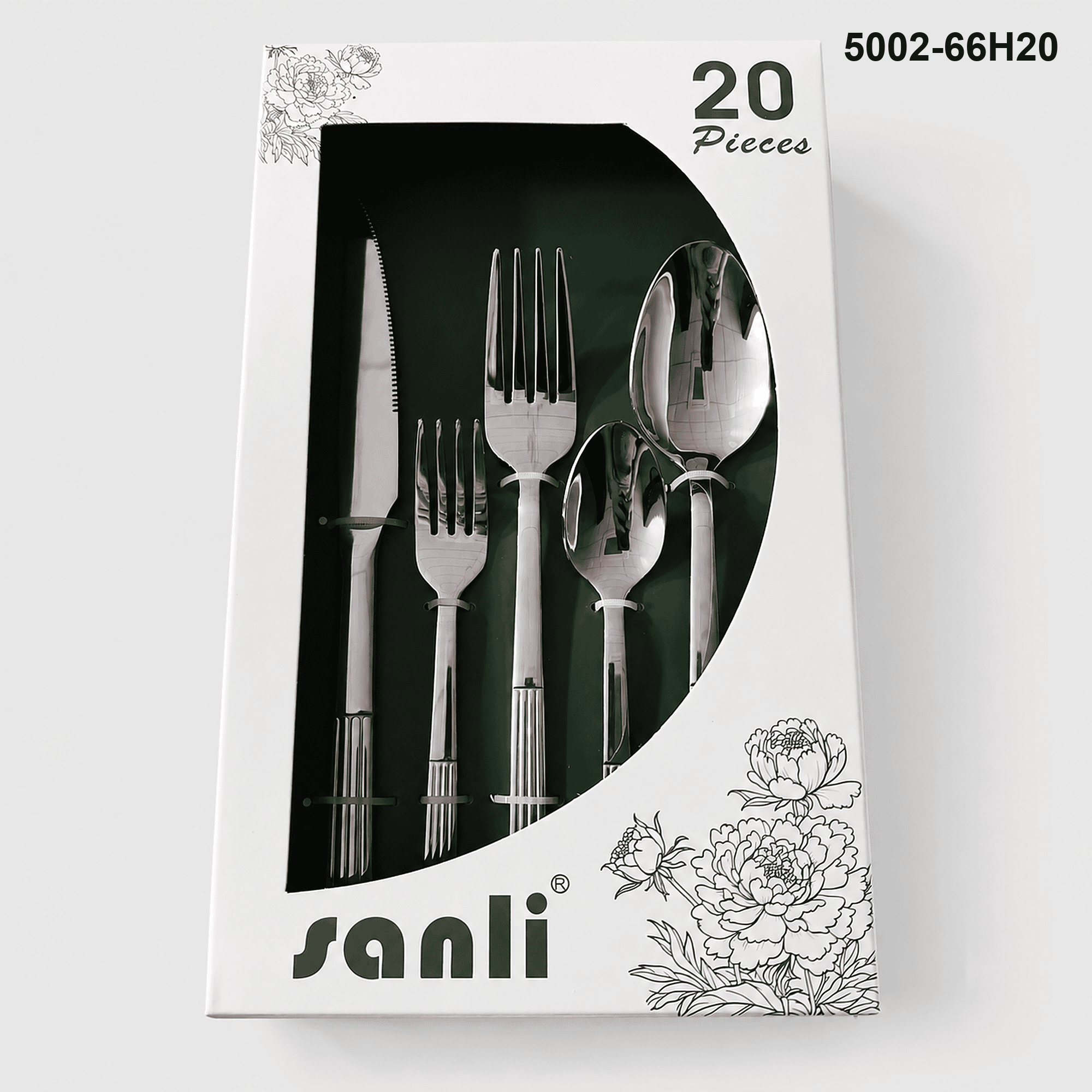 5002 20-piece flatware set 5002-66H20 packaging