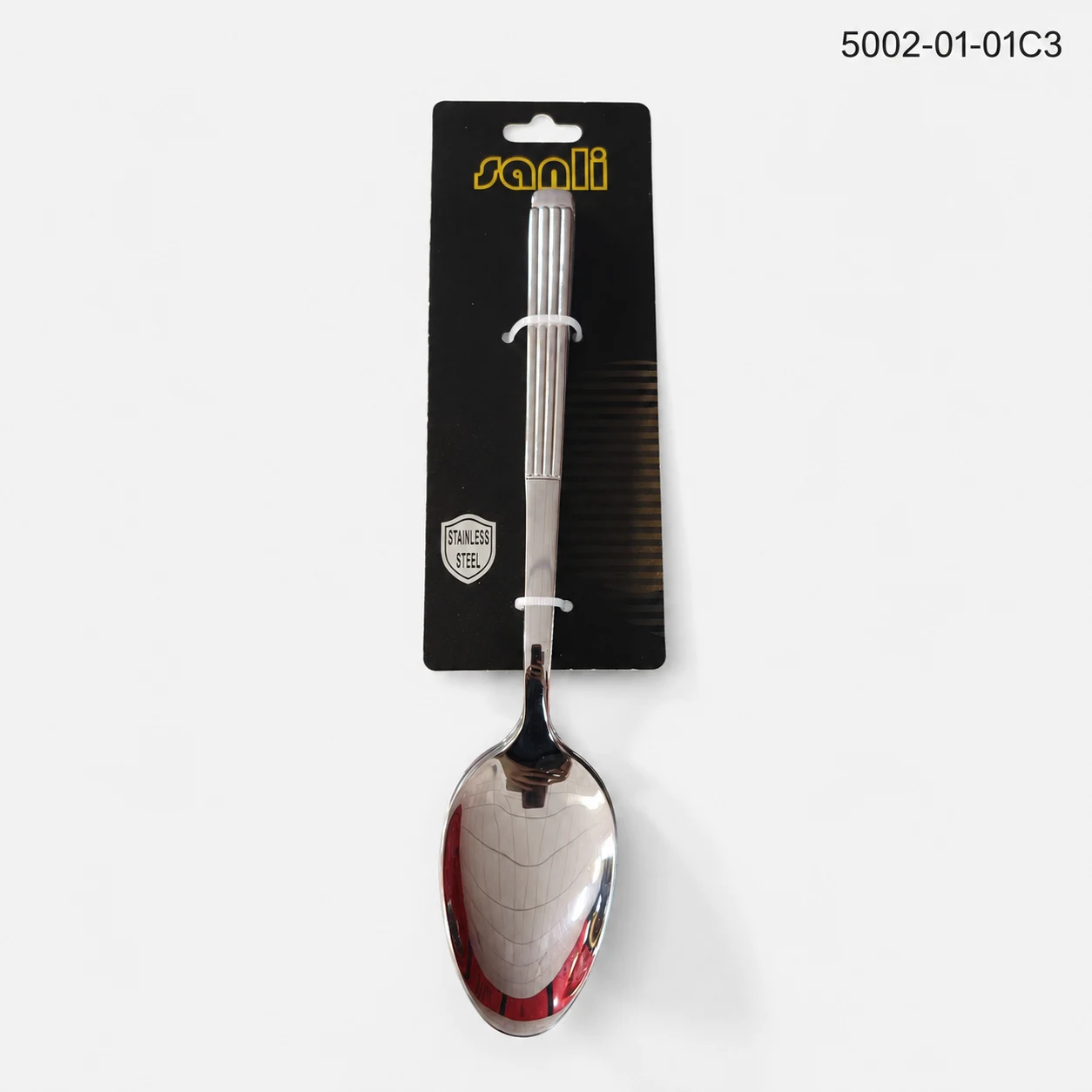 5002-01-01C3: 3 pieces on a black card, silver finish