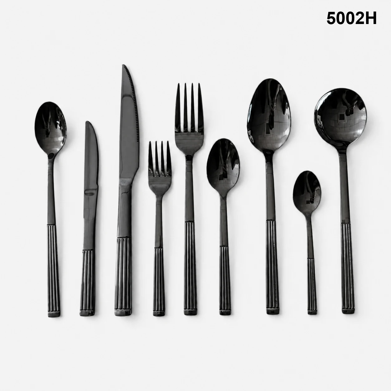 5002H collection: nine individual cutlery types in black finish